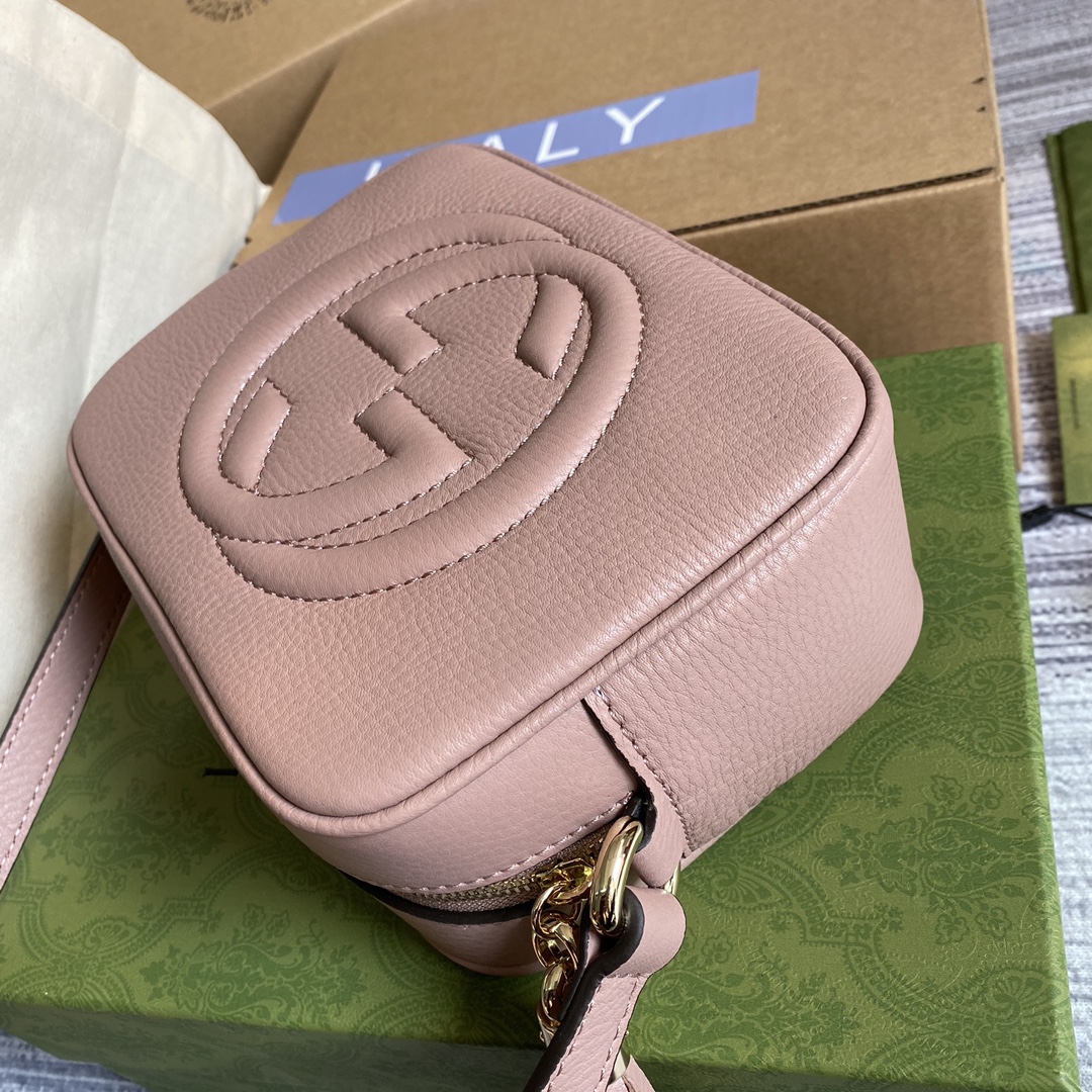 Gucci Soho Small Leather Disco Bag Shoulder Bag Light Pink